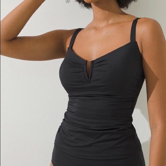 Soma V Wire Tankini Top & Rouched Bottoms - Picture 5 of 8